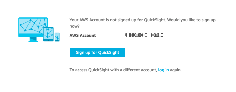 QuickSight Sign up Workflow Image